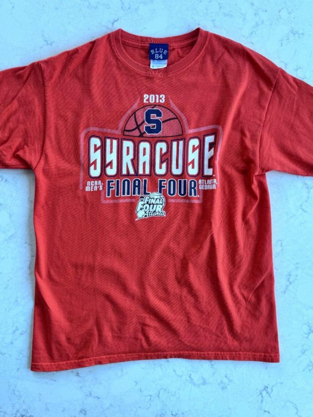 Syracuse University 2013 NCAA Final Four Atlanta Basketball Shirt Blue 84 Men XL